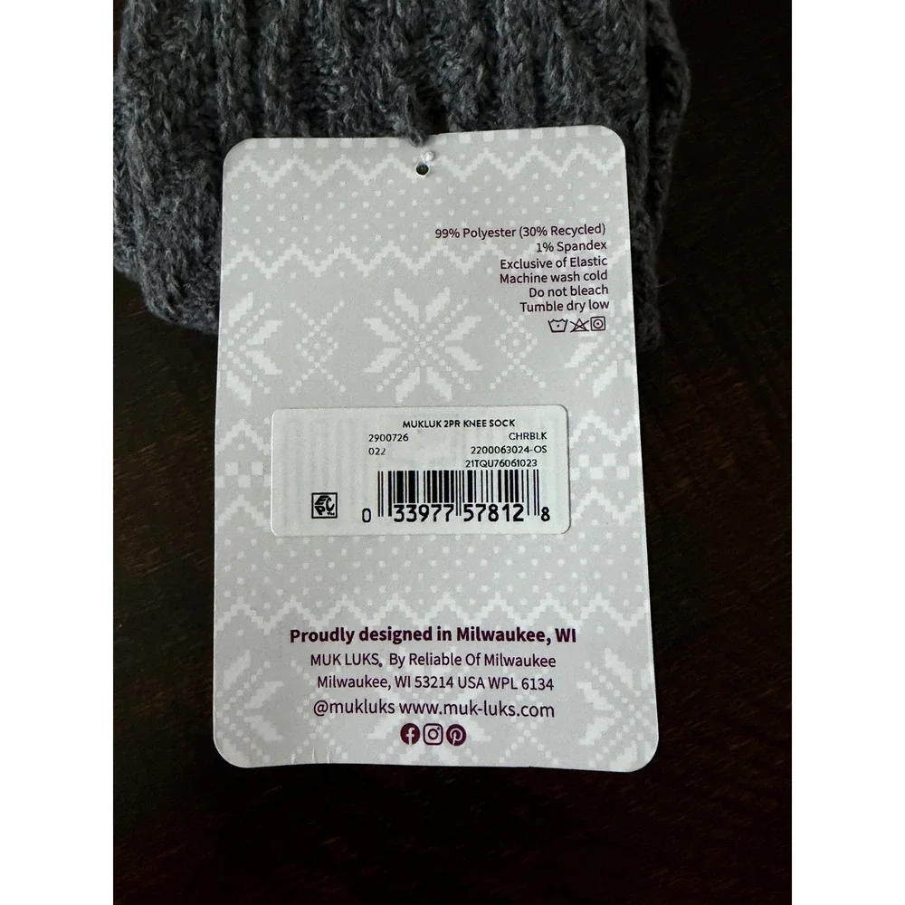 NWT Muk Luks Women's‎ Knee-High Socks – Bundle of 6 (3 Packs)